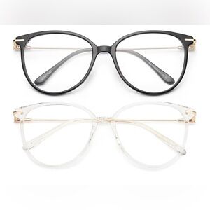 🌸NEW 2 Pairs Gaoye Blue Light Blocking Glasses Women Men, Fashion Fake Eyeglasse